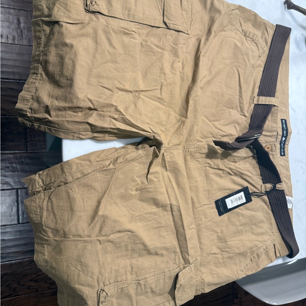 Beverly Hills Polo Club Tan Cargo Shorts
